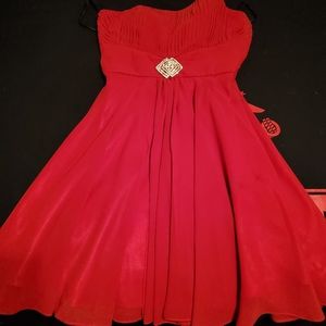 Red formal dress